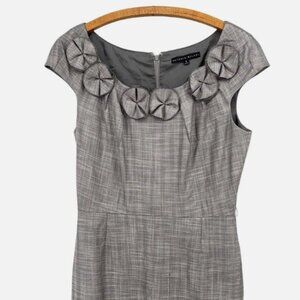 Antonio Melani Gray Women's Floral Collar Sheath Dress and Blazer Size 4